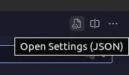 settings.json in vscode